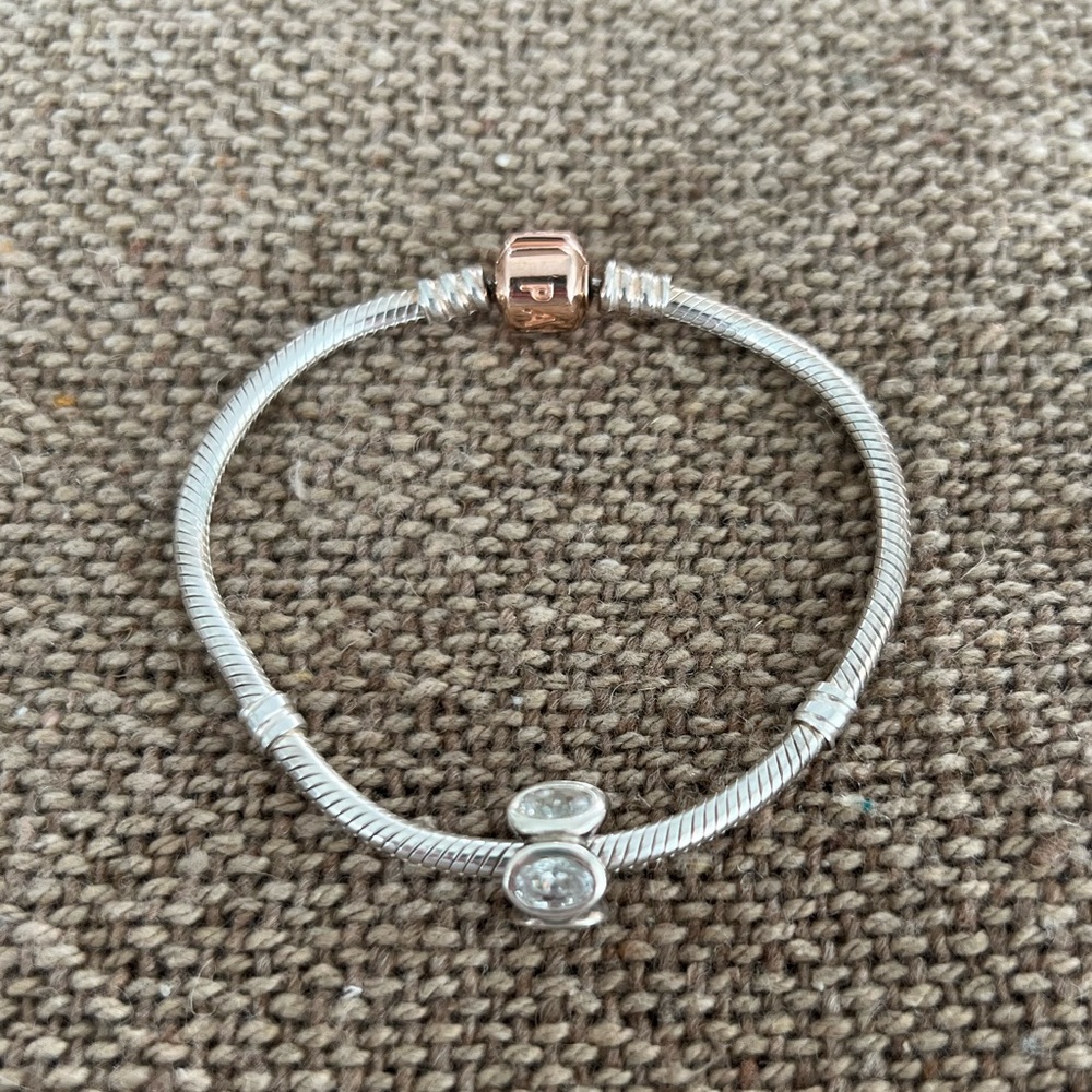 Pandora Sterling Silver Charm Bracelet with 1 Pandora Charm